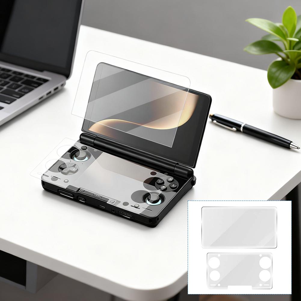2PcsTempered Glass Screen Protector for AYN THOR Handheld Game Console HD Clear Anti-Scratch Protective Film
