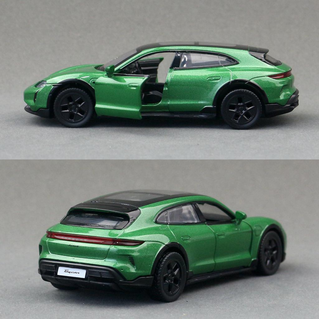 1/36 Porsche Taycan Turbo S Toy Car Model MSZ Diecast Metal Miniature Pull Back Sound & Light Collection Goft For Children Boy