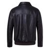 Nova Moda Jaqueta de Couro Casual com Lapela Masculina Jaqueta de Couro Solta Jaqueta de Motociclista Masculina