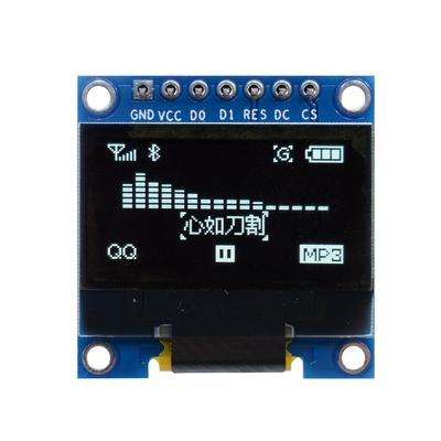 0,96-Zoll-OLED-Display-Bildschirmmodul SSD1306 I2C IIC Seriell 128x64 LCD-Bildschirmplatine 3,3V-5V Weiß Blau Gelb für Arduino