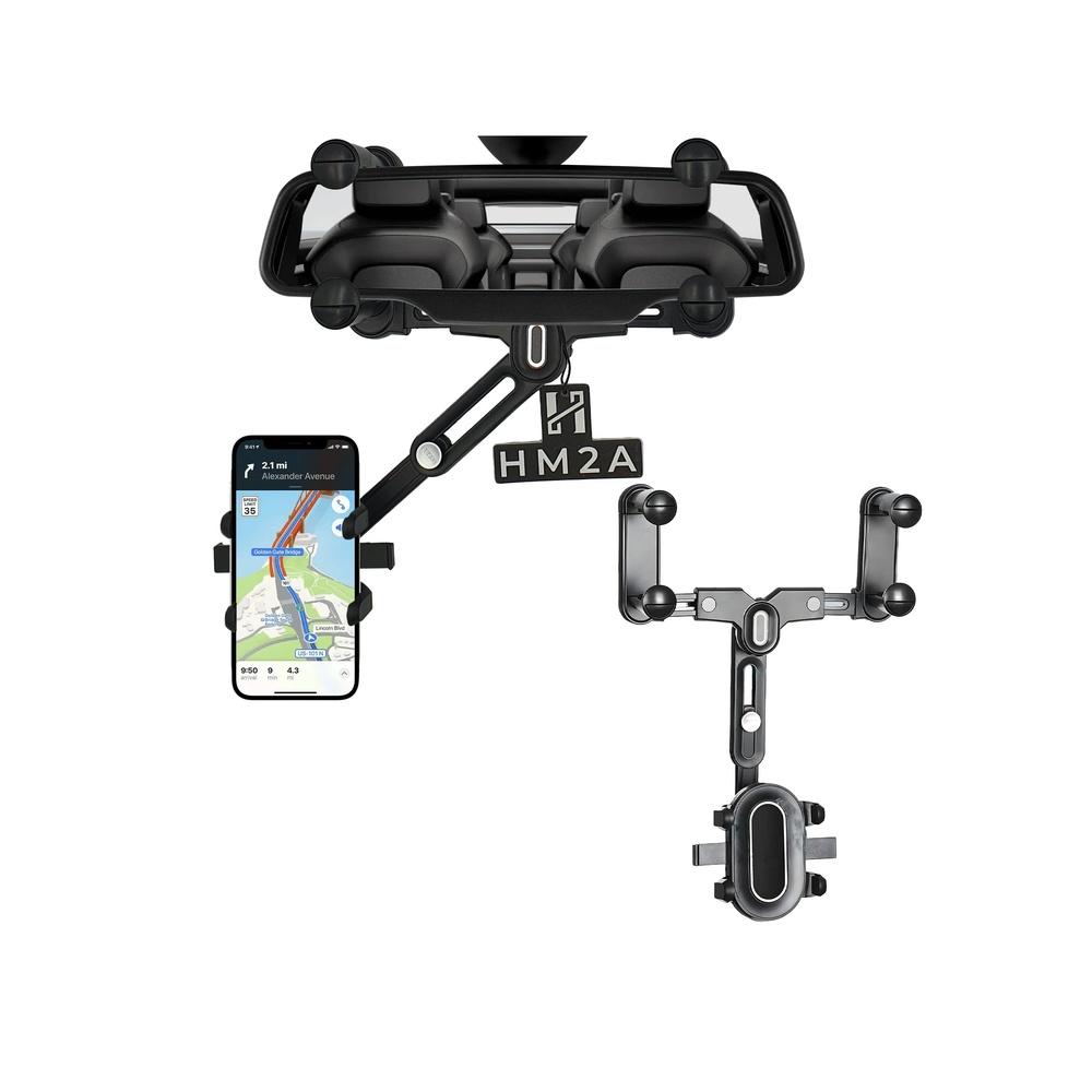 

Car Phone Holder 360°Rotatable Phone Holder for Car Rear Viewrrore Holder For Car Adjustable GPS Holder for Moste Phones Fits Bigger Vehicles