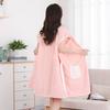 Soft Coral Fleece Casual Bathrobe Absorbent Pineapple Grid Tied Bath Towel Women's Bath Skirt