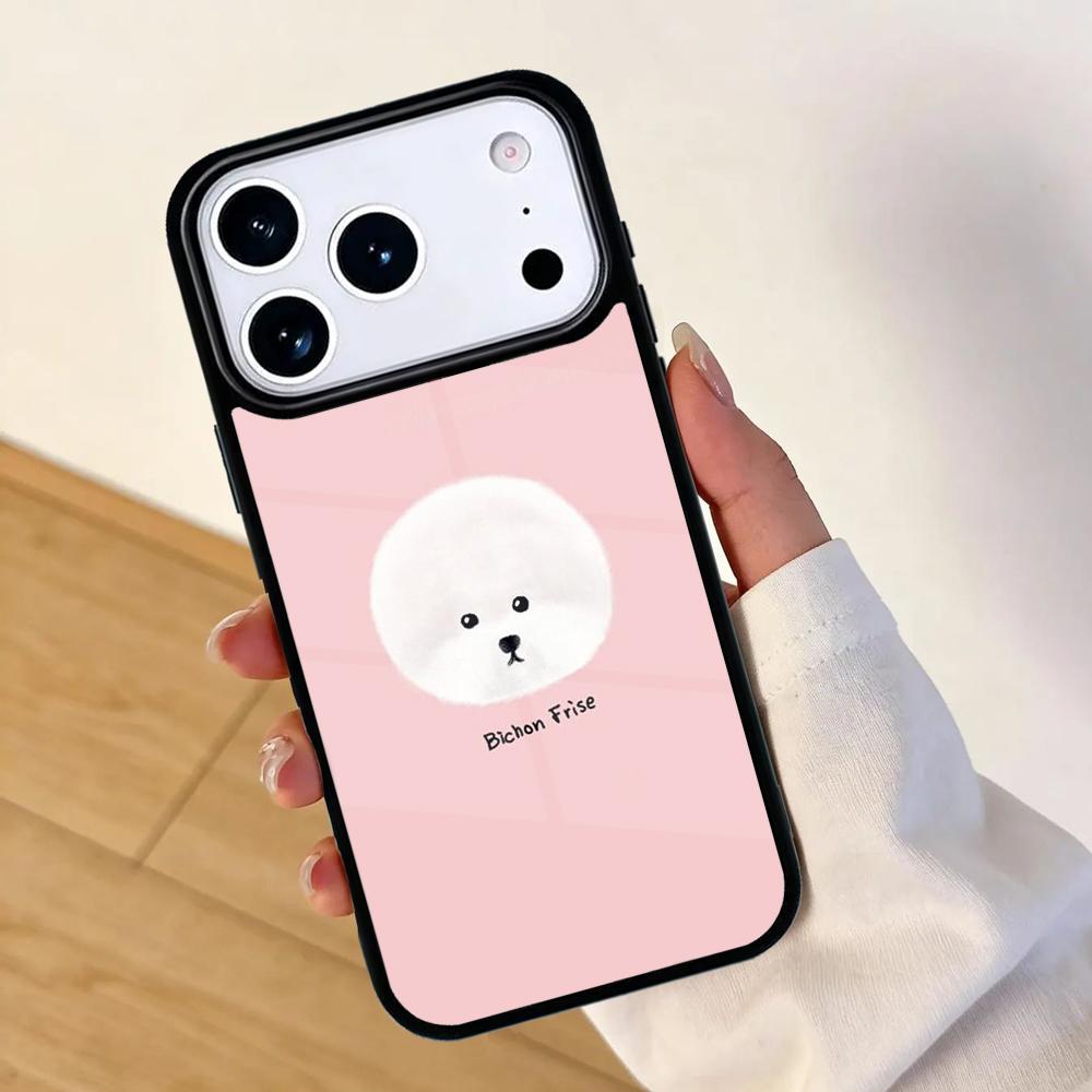 Bichon Frise Dog Puppy PRINT Mobile Phone Case for IPhone 17 AIR 16pro Max 15 14 13 12 11 Bumper Cover