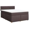 Maison Exclusive - Sommier à lattes de lit avec matelas Marron foncé 140x200 cm