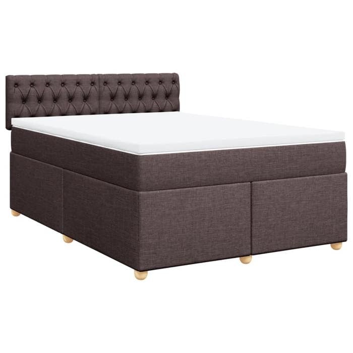 Maison Exclusive - Sommier à lattes de lit avec matelas Marron foncé 140x200 cm