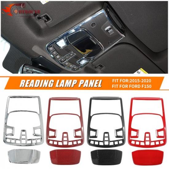 2x Front Reading Light Lamp Cover Trim Frame For Ford F150 2015- Accessories
