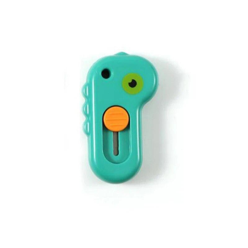 1 Piece Kawaii Mini Pocket Dinosaur Art Utility Knife Express Box Knife Paper Cutter Craft Wrapping Refillable Blade Stationery