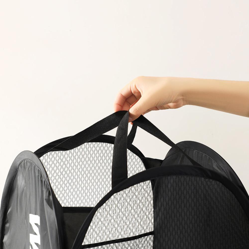 Portable Mesh Pop Up Laundry Hamper Wide Opening Breathable Collapsible Space-Saving Laundry Basket Dorm Travel Bathroom Items