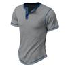 Men's Casual Slim Fit Henley Shirts Classic Button Short Sleeve T-Shirt Summer Basic Lightweight Tops Male Athletic Workout Moisture Wicking Tee Shirt