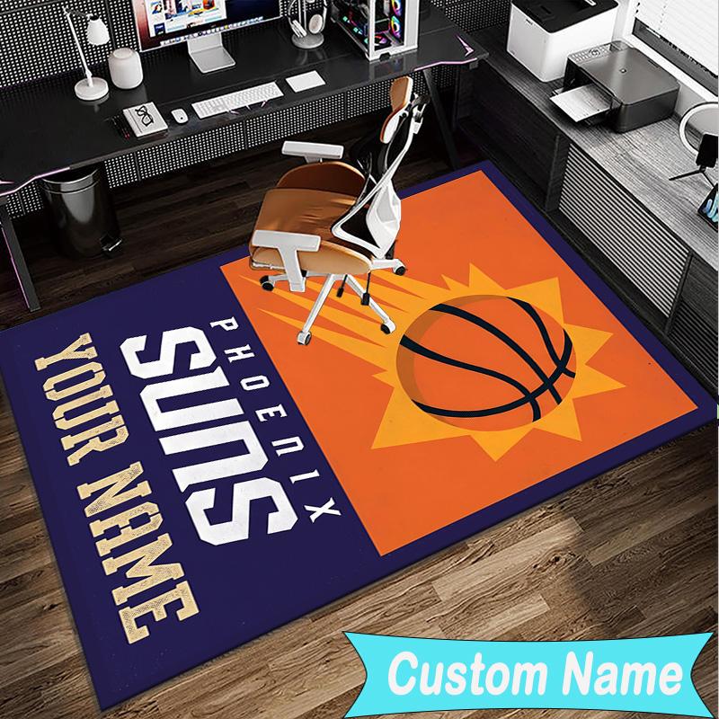 Custom Name Rug Phoenix Basketball Team Area Rug Suitable for Indoor And Outdoor,Carpets for Homes, Offices,Living Rooms,Home Decor,Christmas Gift