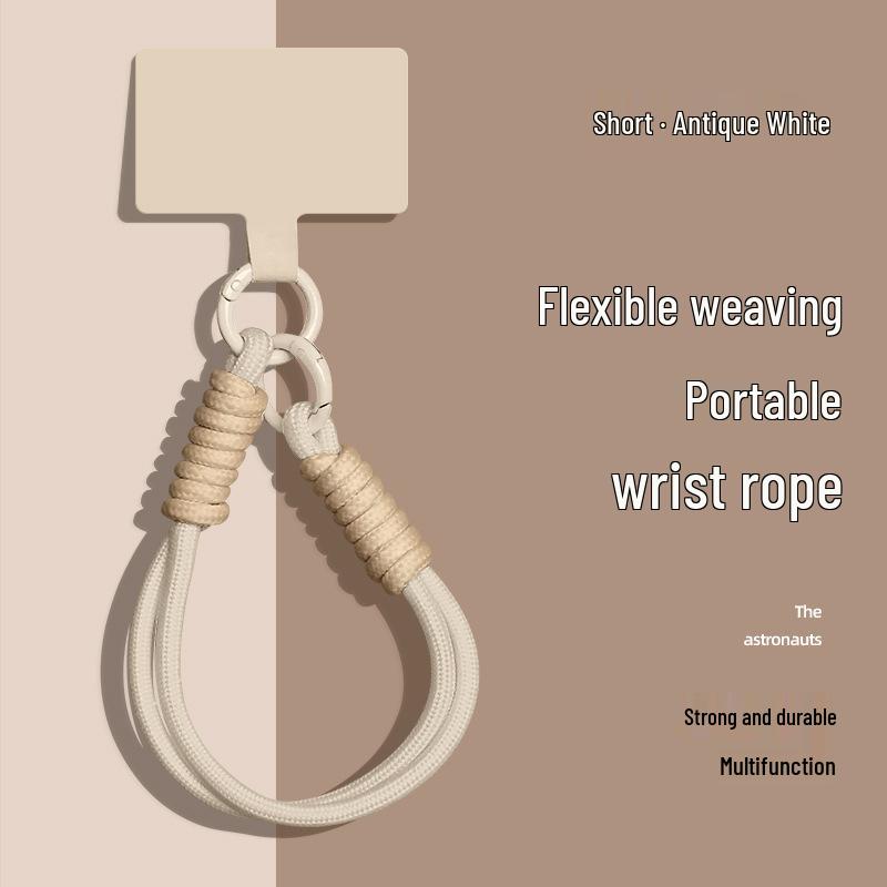 Popular Color-Block Phone Lanyard: Multi-Functional Anti-Loss Case, Earphone Cover, Toy Bag, Woven Wrist Strap