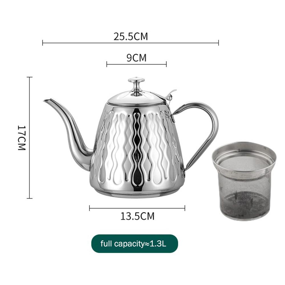 Утолщенный нержавеющий чайник-ананас с ситечком, Ресторанный чайник, Кофейник большой емкости, Заварочный чайник для дома