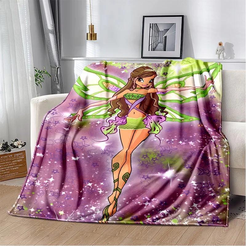 Butterfly Fairy Winx Club Ballet Girl Soft Plush Blanket,Flannel Blanket Throw Blanket for Living Room Bedroom Bed Sofa Picnic
