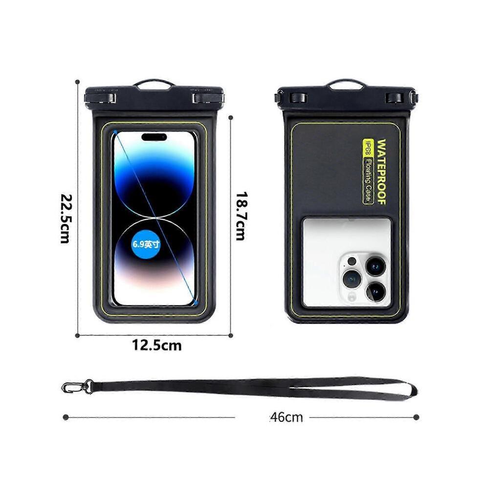 Waterproof Phone Pouch 7.2', IPX8 Floating Underwater Cellphone Dry Bag Case Holder competible with iPhone 15 14 13 12 11 Pro Max XS Plus X