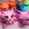 3D Printed Siamese Cat Movable Joint Fidget Toy Stress Relief Decompression Desktop Ornament Kid Figure Toy