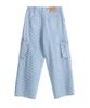 Peulomaleul Wide Fatigue Denim Pants / Stripe