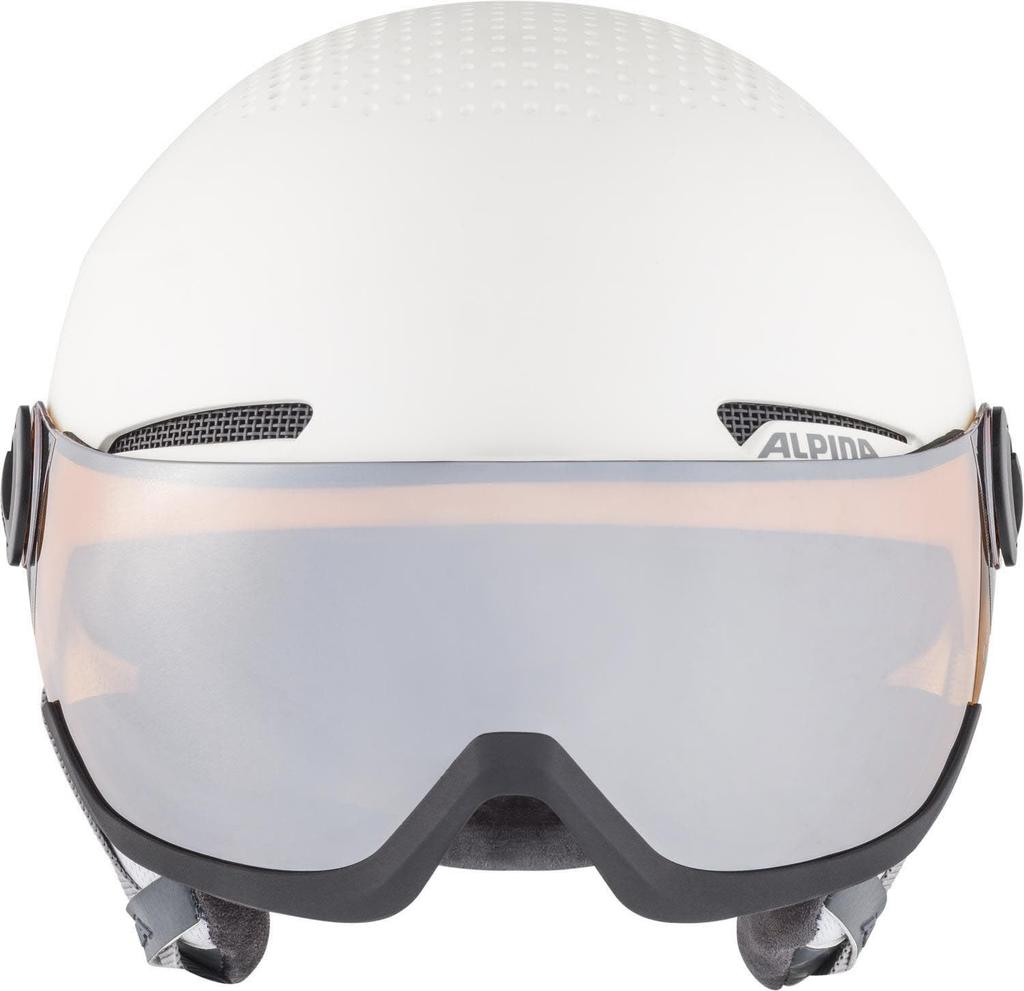 ALPINA ARBER VISOR Visor Helmet with Mirror Adjustable White cm Ski/Snowboard Visor, Size, Matte, 54-58
