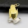 15pcs Elegant Praying Hands Pendant Keyring Ornamentation Perfect for Travelers Believers Seeking Spiritual Comfortable