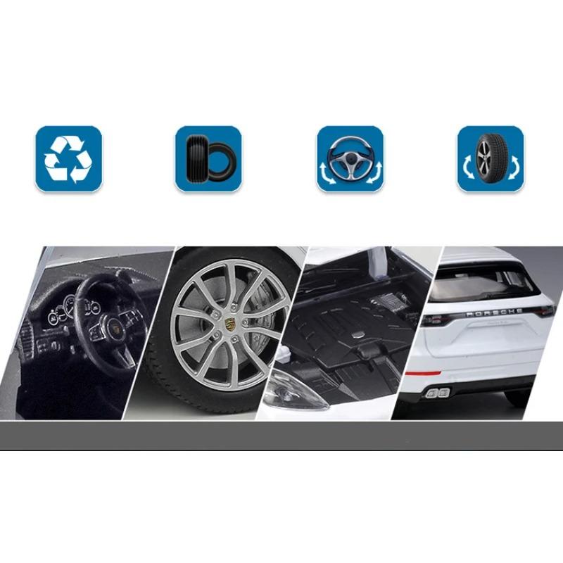 Welly 1/24 Porsche Cayenne Turbo SUV Alloy Car Model Diecast Metal Off-road Vehicles Car Model High Simulation Children Toy Gift