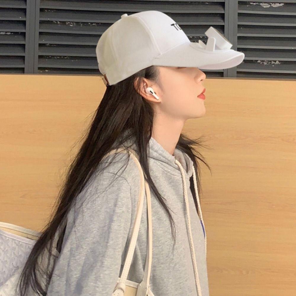 Korea Style Solar Fan Hat USB Charging Summer Sun Cap Comfortable Sunhat with Cooling Fan  Women