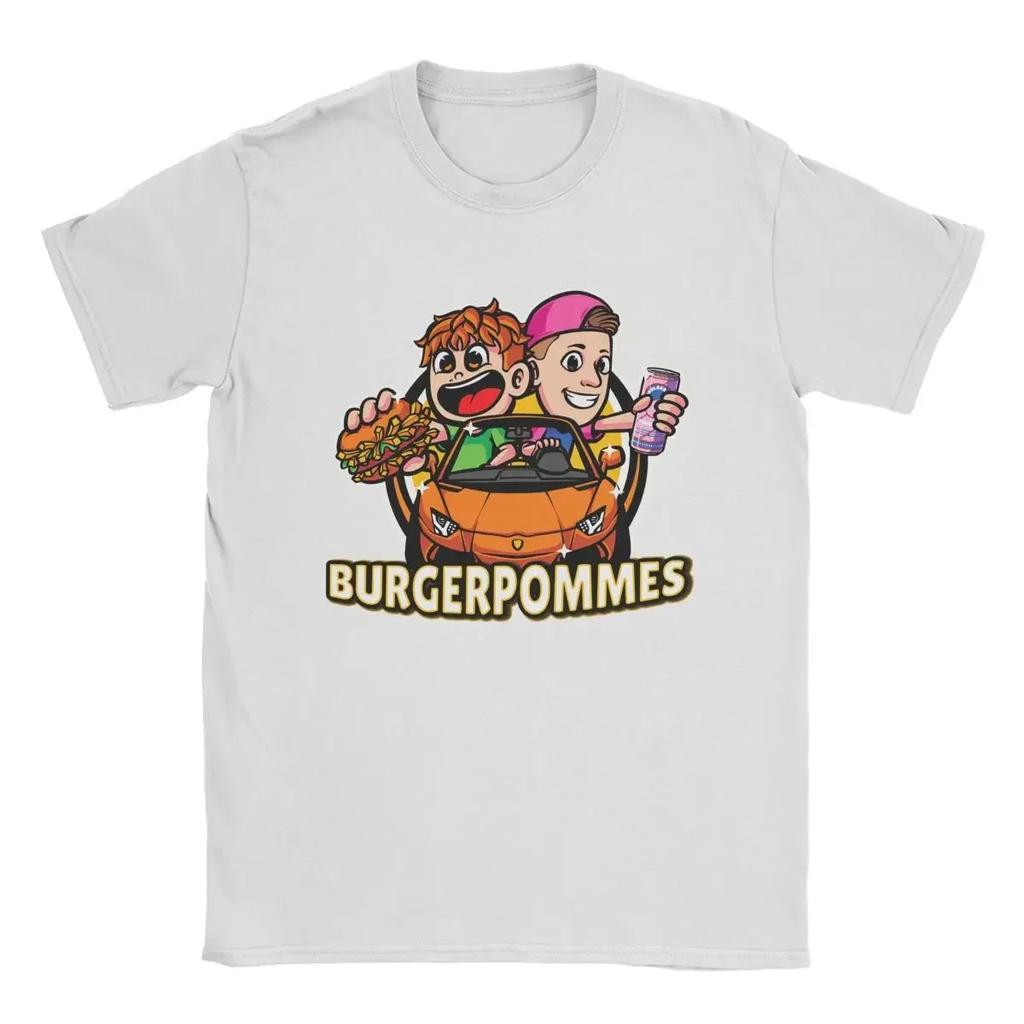Uomo Donna Burgerpommes LukasBS ICrimax Magliette Grafiche Merch Magliette in Cotone Vintage Top Tee Abbigliamento Estate