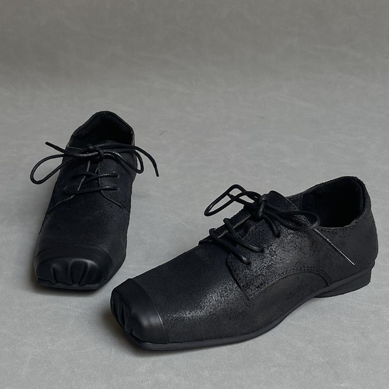 Mode Retro Alte wirkung rindsleder schwein nase schuhe alle Echtem leder flache ballett schuhe loafer schuhe