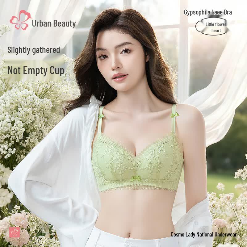 Women s Wireless Push-Up Lace Bra 75A