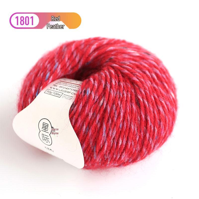 Handmade Interstellar Speckled Baby Camel Wool Yarn - Multi-Strand, Colorful, Medium Thickness