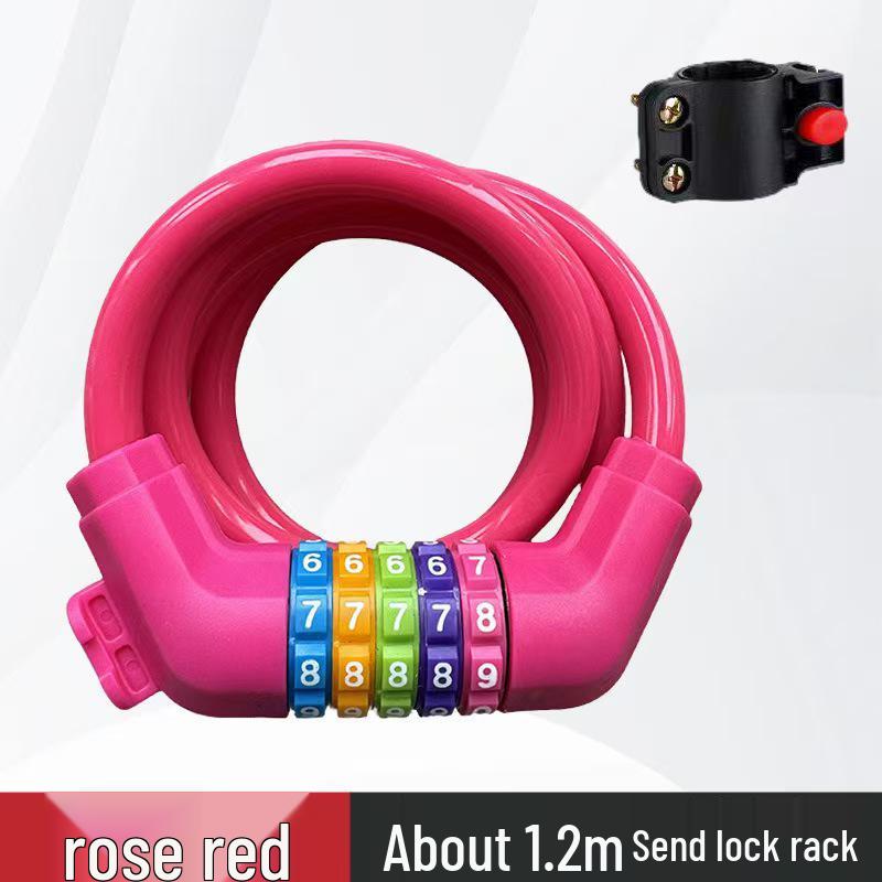 Five-Digit Anti-Theft Cable Lock for Mountain Bikes & E-Bikes