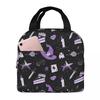 One Arcane Witch Hat Pattern Insulated Lunch Bag for Women Children Portable Food Boxes Thermal Lunch Box Tote