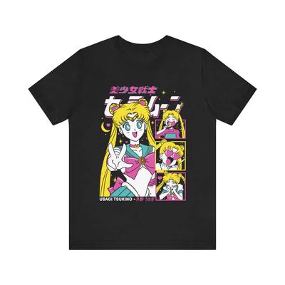 Sailor Moon Usagi Tsukino Themed TShirt Cute Anime Expression Design Perfect Gift for Sailor Moon Fans Adults  Kids Sizes