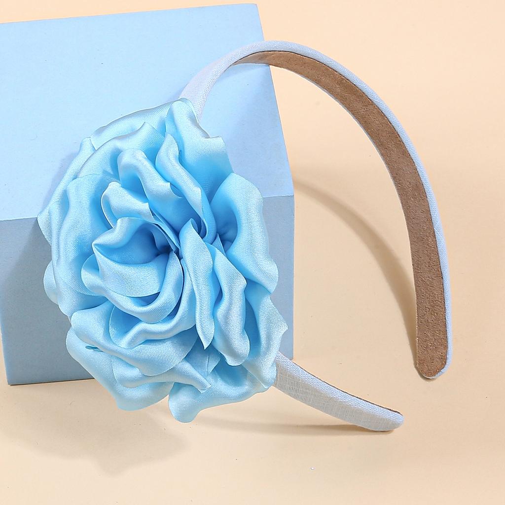 Modische Blumenstirnbänder für Frauen Stoff Kunststoff Haarreifen Satin Blumenstirnband Frauen Mädchen Kinder Haar-Accessoires