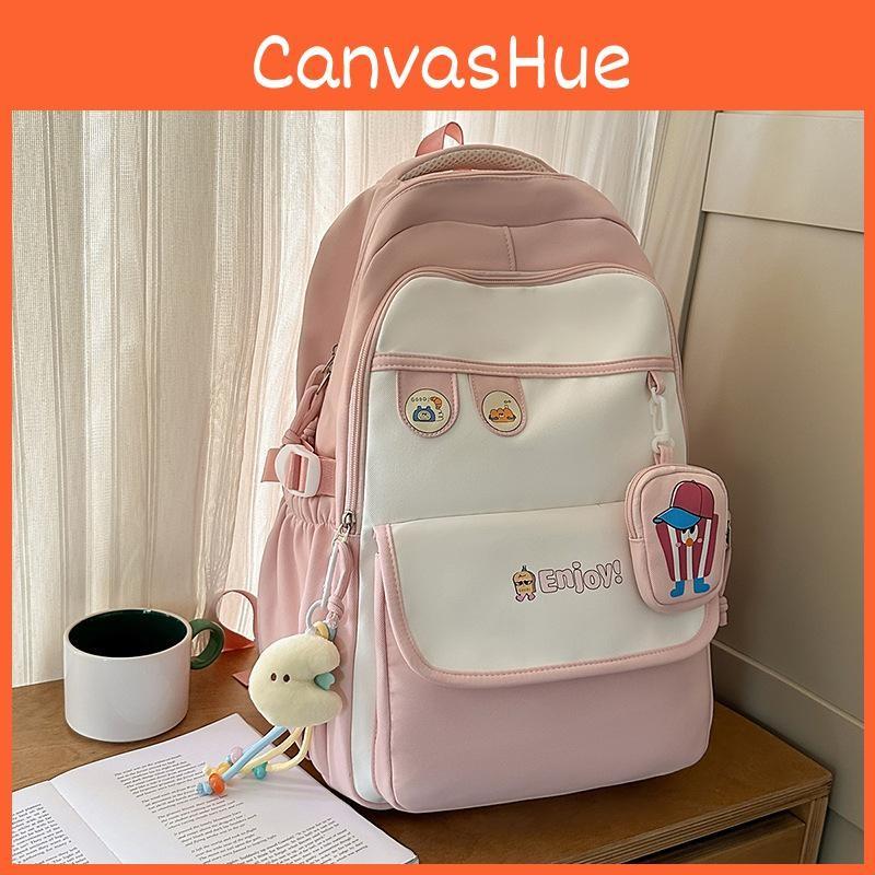 Youth Backpack Lightweight Computer Bag With Color Block Design For School Use