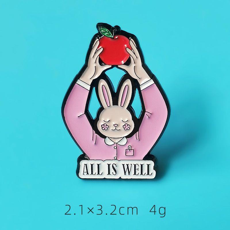 

Night Shift Ping An Doctor Brooch Nurse Ornament White Coat Golden M Badge Cute Rabbit Safety Pendant Rabbit-Peace