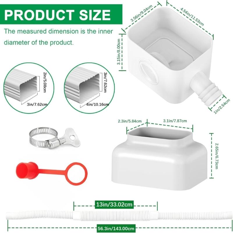 Easy Install Downspout Diverter For Roof Drainage Practical Simple Setups Rain Diverter with Adjustable Valves