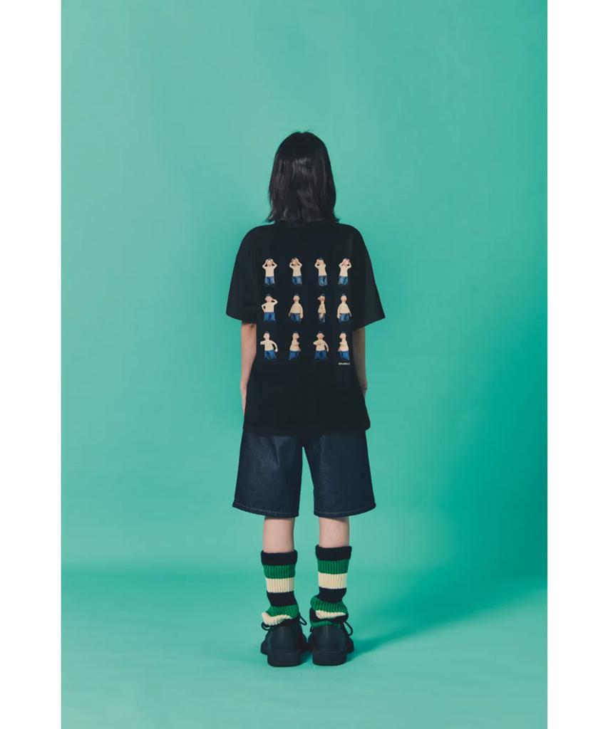 LAUGHER [2Pack][Pat&Mat] Motion Mat & Pat T-Shirt - Black