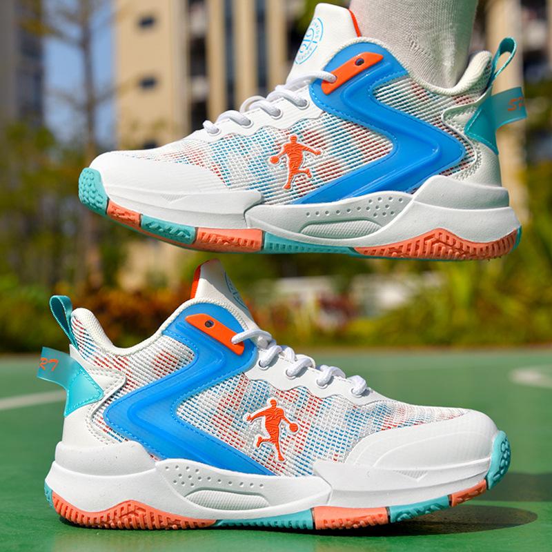 Boys basketball shoes medium and large children non-slip breathable classmates boys sports shoes elementary school children boys sports shoes