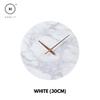 Homlly Contemporary Minimalist Natural Marble Wall Clock with Gold Hands (30cm)