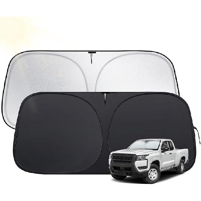 Windshield Sun Shade For Toyota 4Runner 2010-2025,  Fit Car Sun Shades With 420D Fabric & Foldable Memory Steel Wire, Sunshade For Car Windshield