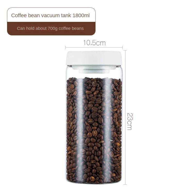 Borosilicate Glass Kitchen Storage Jars, Coffee Canisters with Airtight Lid Seal, Food Storage Containers Tea, Sugar, Candy
