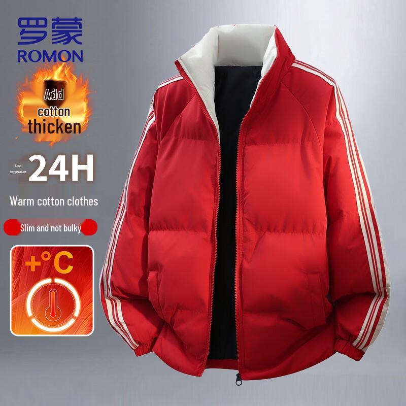 Romon Men s Stand-Collar Winter Padded Jacket M