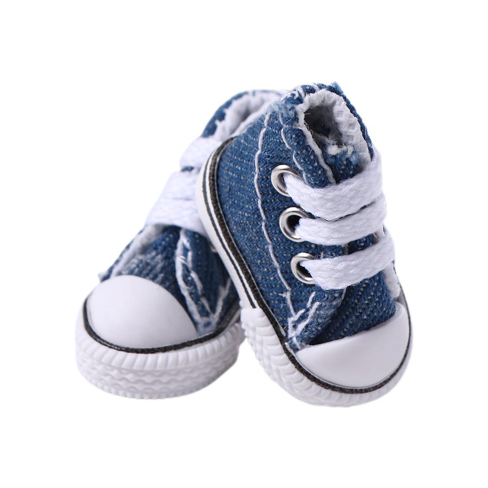 Doll Shoes 3.5CM Cute Mini Doll Shoes Denim Canvas Shoes For Doll For Toy For Doll Boots Dolls Sneakers Accessories