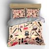 Makeup Pattern Bedding Set Bedding Duvet Cover Set Duvet Cover Pillowcases (1 * Duvet Cover 2 * Pillowcases, Without Duvet Insert)