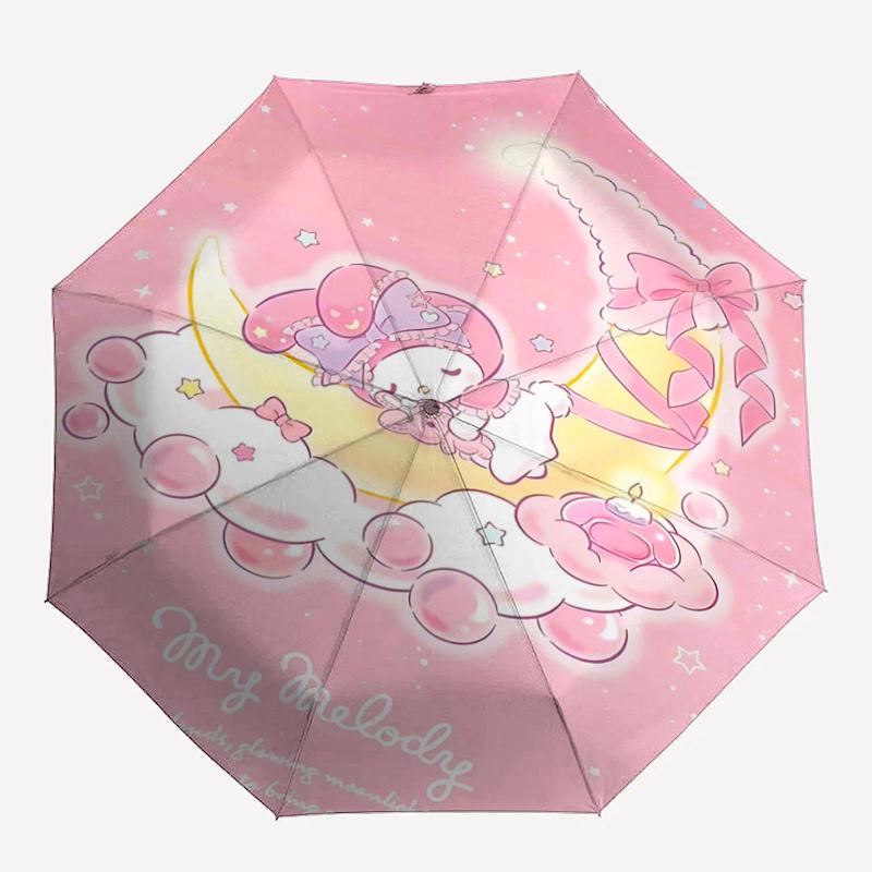 1pc My Melody Automatic Opening/Closing Umbrella with Foldable Design, Iron Frame, Outdoor Use, Festival Gift for Fans, Travel, Daily Use, Perfect Pre