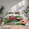 Watercolor Flowers Tropical Leaves 3D Printed Quilt Cover Home Textiles Bedding Cover Soft Comfortable Duvet Cover Pillowcases