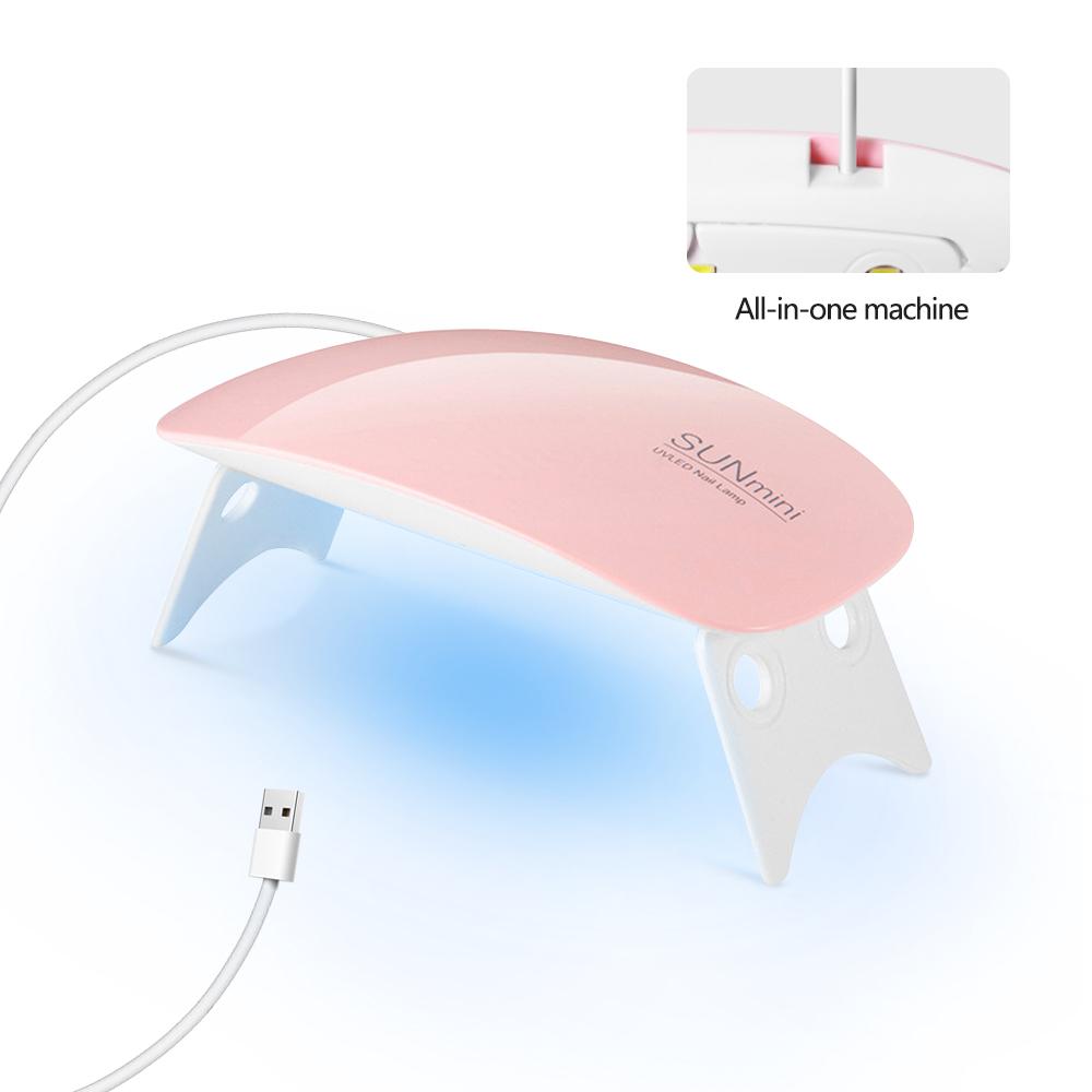 

LINMANDA Mini Nail Lamp UV Light LED Gel Polish Cured Pink White USB Charging 6W Mouse Lamp Small Nail Lamp Home Use Nail Tools USB