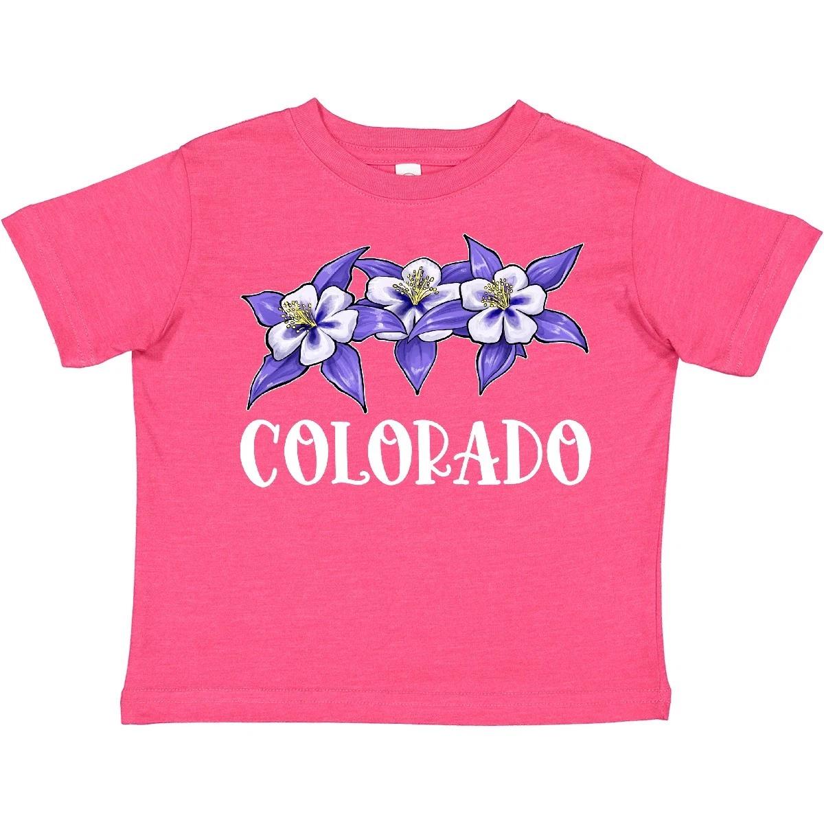 

Inktastic Colorado Columbine Flowers Toddler kids boys T-Shirt State Home Mountain Flower 110