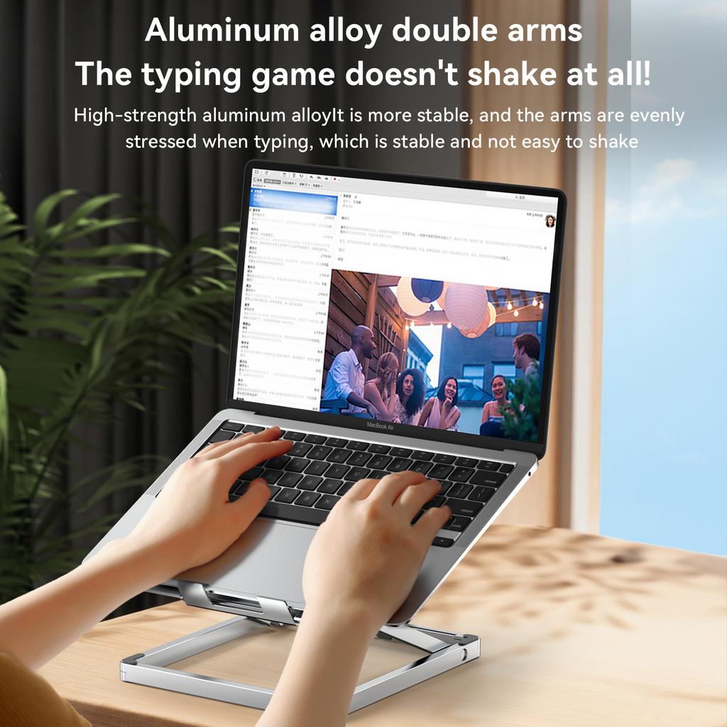 H12mini Foldable Tablet Stand Adjustable Angles Desktop Support for Laptops Up to 13.3 Inches