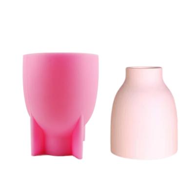 Runde Vase Silikonform Stifthalter Harzform Flasche Epoxidform Silikongussform für getrocknete Blumenvase Ornament