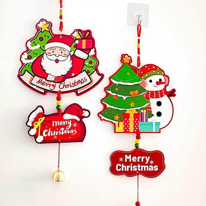 1Pc Bell Festive Decor Paper Pendant Handmade Cartoon Pendant DIY Door Hanging Christmas Wind Chime Christmas